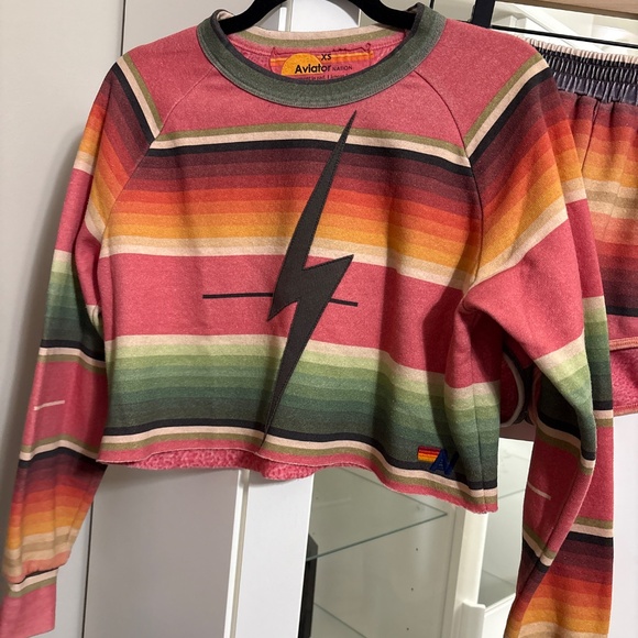 Aviator Nation Multicolor Striped Sweatshirt - Picture 3 of 7